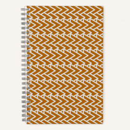 Modern Warm Gold Geometric Pattern Notitieboek
