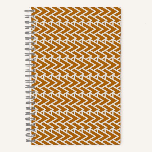 Modern Warm Gold Geometric Pattern Notitieboek (Voorkant)