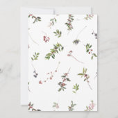 Modern Warm Winter Berry Kerstparty Kaart (Achterkant)