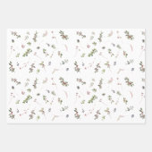 Modern Warm Winter Berry Waterverf Inpakpapier Vel (Voorkant 3)