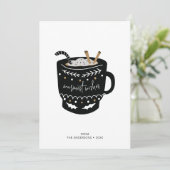 Modern Warmest Wishes Hot Coca Feestdagenkaart (Staand voorkant)