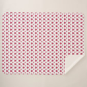 Modern warmroze driehoekspatroon sherpa deken (Voorkant (horizontaal))