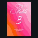 modern warmroze en oranje Waterverf Tabelnummer Kaart<br><div class="desc">Deze Eenvoudige Moderne roze & Oranje kaarten van het Aantal van de Lijst zullen de perfecte toevoeging aan uw gebeurtenislijsten maken. De kleur geeft een pop van design,  maar houdt een moderne look. Deze tabelnummerkaart is ideaal voor voorjaar,  zomer-geïnspireerde gebeurtenissen en decor.</div>
