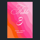 modern warmroze en oranje Waterverf Tabelnummer Kaart<br><div class="desc">Deze Eenvoudige Moderne roze & Oranje kaarten van het Aantal van de Lijst zullen de perfecte toevoeging aan uw gebeurtenislijsten maken. De kleur geeft een pop van design,  maar houdt een moderne look. Deze tabelnummerkaart is ideaal voor voorjaar,  zomer-geïnspireerde gebeurtenissen en decor.</div>