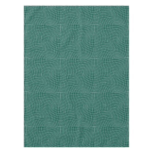 Modern Warped Grid | Minimalist Fluid Geometric Tafelkleed (Voorkant)