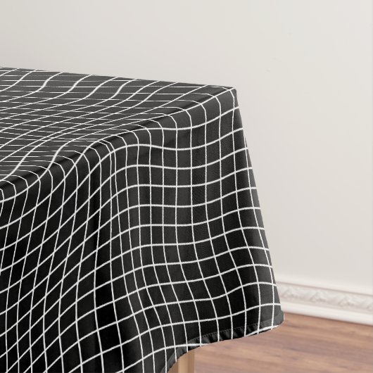 Modern Warped Grid | Minimalist Fluid Geometric Tafelkleed (Voorbeeld)