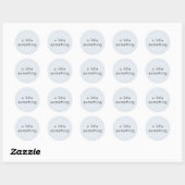 Modern Warped Grid | Minimalist Text Message Ronde Sticker (Vel)