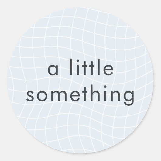 Modern Warped Grid | Minimalist Text Message Ronde Sticker (Voorkant)