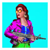 Modern Warrior Foto Afdruk (Voorkant)