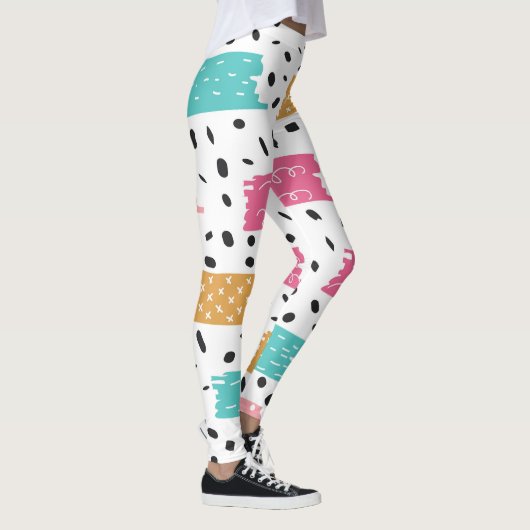 Modern Washi-tapeontwerp Leggings (Rechts)