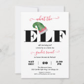 Modern wat de Elf Gender Reveal Baby shower Kaart (Voorkant)