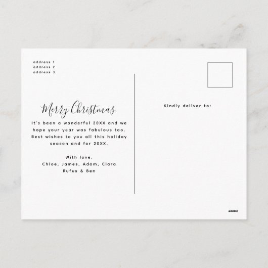 Modern Wat een jaar 12 Photo Collage Kerstmis Feestdagenkaart (Achterkant)