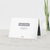 Modern wat een jaar 3 foto grijs feestdagen kaart (Achterkant)