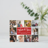 Modern wat een jaar Briefkaart voor fotocollage (Staand voorkant)