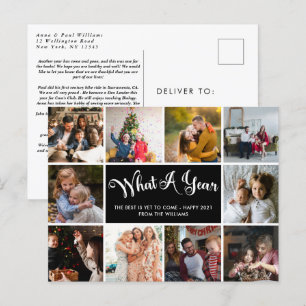Modern wat een jaar Briefkaart voor fotocollage