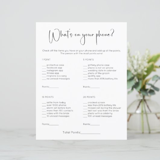 Modern Wat is er op uw telefoon Vrijgezellenfeest  (Staand voorkant)