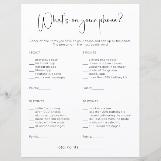 Modern Wat is er op uw telefoon Vrijgezellenfeest  (Voorkant)