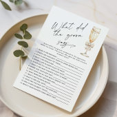 Modern Wat zei de bruidegom vrijgezellenfeest spel