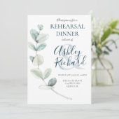 Modern Water Eucalyptus repetitie diner Kaart (Staand voorkant)