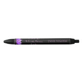 Modern Water Lily Lotus Flower Spa Salon Zwarte Inkt Pen (Voorkant)
