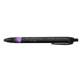 Modern Water Lily Lotus Flower Spa Salon Zwarte Inkt Pen (Bodem)