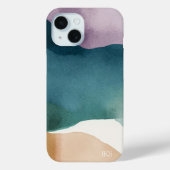 Modern Watercolor Abstract Monogram Case-Mate iPhone Case (Achterkant)