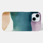 Modern Watercolor Abstract Monogram Case-Mate iPhone Case (Achterkant (horizontaal))