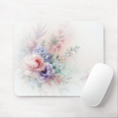 Modern Watercolor Aquarell Flowers Painting Trendy Muismat (Met muis)