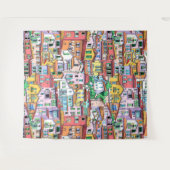 Modern watercolor backdrop for kids room nursery wandkleed (Voorkant (horizontaal))