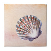 Modern watercolor background Seashell Painting Tegeltje (Voorkant)