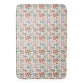 Modern Watercolor Bloem Patroon Badmat (Voorkant Verticaal)