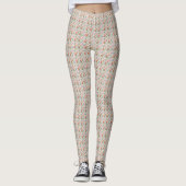 Modern Watercolor Bloem Patroon Leggings (Voorkant)