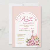 Modern Watercolor Blush and Gold Bridal Shower Kaart (Voorkant)