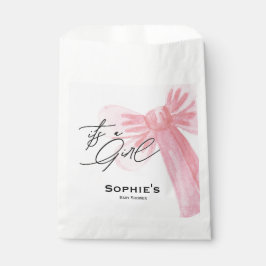 Modern Watercolor Blush Pink It's A Girl  Bedankzakje