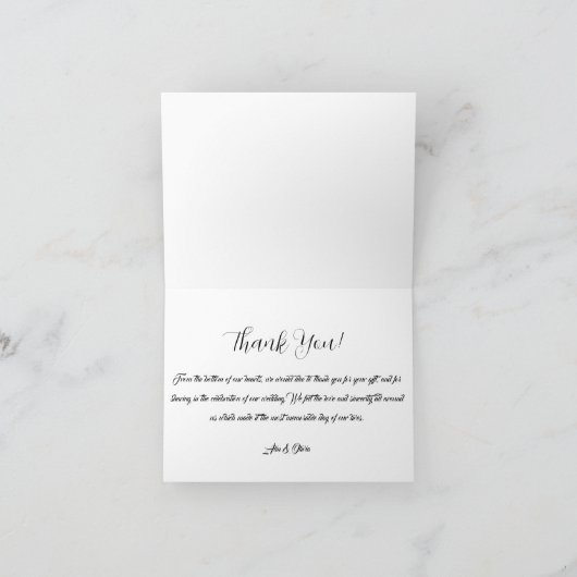 Modern Watercolor Botanical Card Bedankkaart (Binnen)