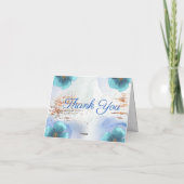 Modern Watercolor Botanical Card Bedankkaart (Achterkant)