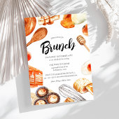 Modern Watercolor Brunch Feest Kaart