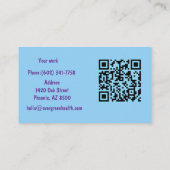 Modern Watercolor Buffalo Plaid QR CODE Visitekaartje (Achterkant)