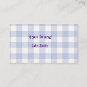 Modern Watercolor Buffalo Plaid QR CODE Visitekaartje (Voorkant)