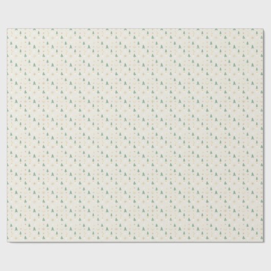 Modern Watercolor Christmas Green Pine Tree Cadeaupapier (Vlak)