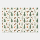 Modern Watercolor Christmas Green Tree Inpakpapier Vel (Voorkant 3)