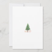 Modern Watercolor Christmas Tree Party Invitation  Kaart (Achterkant)