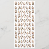 Modern Watercolor Coastal Seascape Wedding Menu (Achterkant)