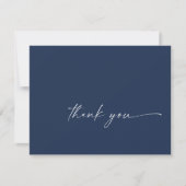 Modern Watercolor Coordinate | Blue Thank You Card Bedankkaart (Voorkant)