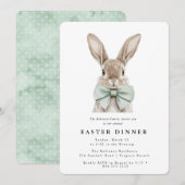 Modern Watercolor Easter Dinner Invitation Kaart (Voorkant / Achterkant)