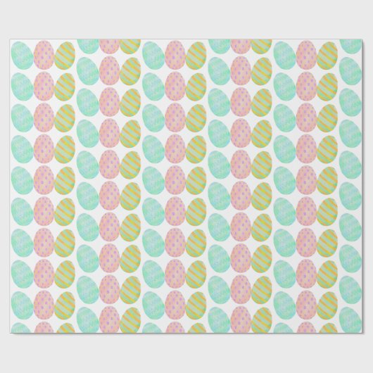 Modern Watercolor Easter Egg Pattern Cadeaupapier (Vlak)