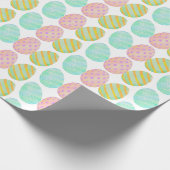 Modern Watercolor Easter Egg Pattern Cadeaupapier (Hoek)