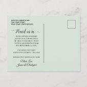 Modern Watercolor Eucalyptus Greenery Wedding Aankondigingskaart (Achterkant)
