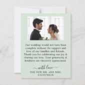 Modern Watercolor Eucalyptus Greenery Wedding Bedankkaart (Achterkant)