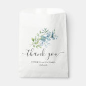 Modern Watercolor Eucalyptus Greenery Wedding Bedankzakje (Voorkant)